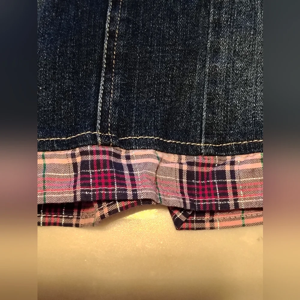 Nwot Justice Dark Blue Ruffled Purple Plaid Mini Skirt Size 12 Regular Girls